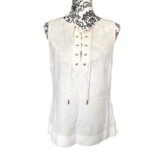 Banana Republic Tencel Lyocell Sleeveless Lace-up Shirt